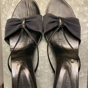 Donald Pliner blk mesh elastic slip-on dress shoes